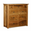 FurnitureToday Java Natural 9 Drawer Chest of Drawers