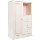 FurnitureToday Jemima Single Wardrobe with Drawers