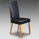 Julian Bowen Athena black faux leather chair