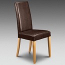 Julian Bowen Athena brown faux leather chair