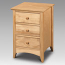 Julian Bowen Kendal Pine 3 drawer bedside