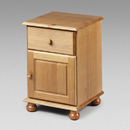 FurnitureToday Julian Bowen Pickwick Pine 1 door 1 drawer bedside