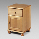 Julian Bowen Pickwick Pine 1 door 1 drawer bedside