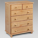FurnitureToday Julian Bowen Pickwick Pine 4 plus 2 drawer chest