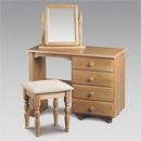FurnitureToday Julian Bowen Pickwick Pine single dressing table