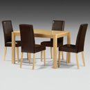 Julian Bowen Salisbury leather chair dining set