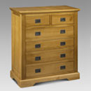 Julian Bowen Sheraton Pine 4 plus 2 drawer chest
