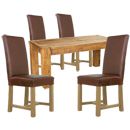 FurnitureToday Junk Plank 4ft 4 Chair Dining Set