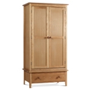 FurnitureToday Kendal Elm 2 Door 1 Drawer Wardrobe