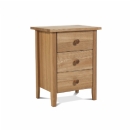 Kendal Elm 3 Drawer Bedside