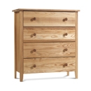 FurnitureToday Kendal Elm 4 Drawer Chest