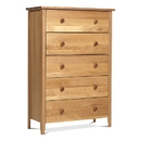 FurnitureToday Kendal Elm 5 Drawer Chest