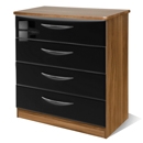 FurnitureToday Knightsbridge Black 4 Drawer Chest
