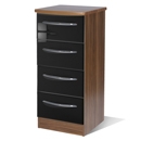 FurnitureToday Knightsbridge Black 4 Drawer Locker