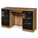 FurnitureToday Knightsbridge Black 6 Drawer Dressing Table