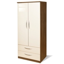 FurnitureToday Knightsbridge Cream 2 Drawer Wardrobe