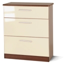 FurnitureToday Knightsbridge Cream 3 Drawer Deep Chest