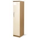 FurnitureToday Knightsbridge Cream Gloss and Oak Single Wardrobe