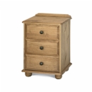 Lincoln Pine 3 Drawer Bedside