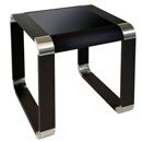 FurnitureToday Lychee Black and Chrome Lamp table 