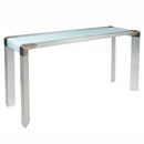 FurnitureToday Lychee Frosted Glass Console Table