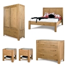 FurnitureToday Lyon Oak 5FT Bedroom set