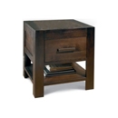 FurnitureToday Lyon Walnut 1 Drawer Nightstand