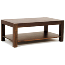 FurnitureToday Madison Square walnut wood coffee table
