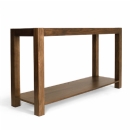 FurnitureToday Madison Square walnut wood Console table