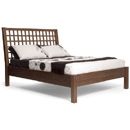 FurnitureToday Madison Square walnut wood lattice bed 
