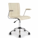 FurnitureToday Manitoba Leather Clad Swivel Armchair