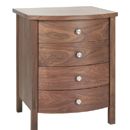 FurnitureToday Meridian Walnut low narrow chest