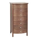 FurnitureToday Meridian Walnut tall narrow chest