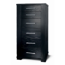 FurnitureToday Metro Black 6 Drawer Chest