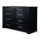 FurnitureToday Metro Black 8 Drawer Chest