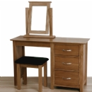 FurnitureToday Metro dark solid oak dressing table