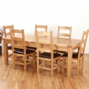 FurnitureToday Metro Living Solid Oak 6 chair 6ft8 extendable