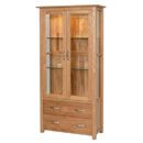 FurnitureToday Metro Living Solid Oak Display Cabinet