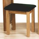 Metro solid oak dressing table stool 