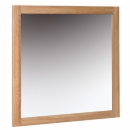 FurnitureToday Metro solid oak wall mirror 900 x 900