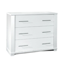 FurnitureToday Metro White 3 Drawer Wide Chest