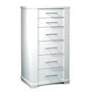 FurnitureToday Metro White 6 Drawer Tall Chest