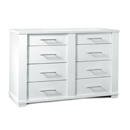 Metro White 8 Drawer Dresser
