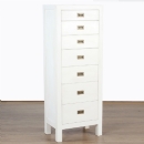 FurnitureToday Milan Antique White 7Drawer Tallboy Chest