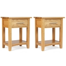 Milano Oak 1 Drawer Bedside Table - Special Offer
