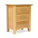 Milano Oak 3 Drawer Bedside