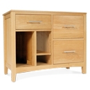 FurnitureToday Milano Oak 3 Drawer PC Tower Cabinet