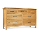 Milano Oak 3 Over 4 Drawer Wide Chest