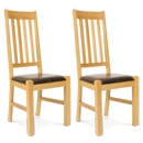 FurnitureToday Milano Oak Dining Chair Set of 2