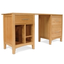 FurnitureToday Milano Oak Double Pedestal Desk